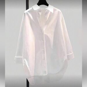 Light White Women's Button-Up Shirt